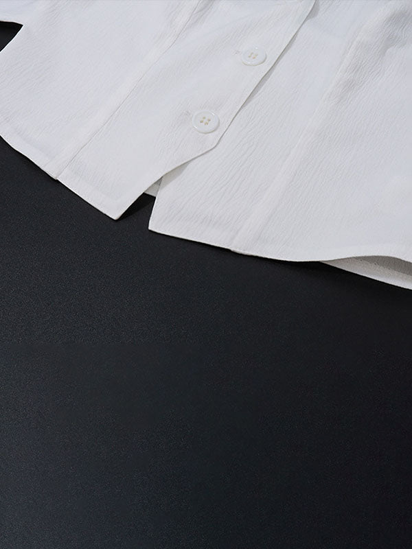 Classic White Halter Two-Piece Maxi Skirt Set