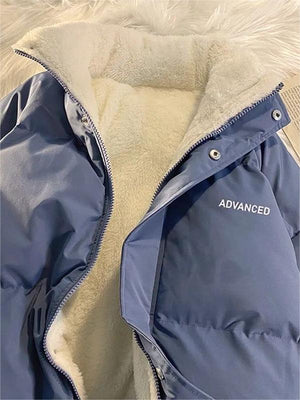 Vintage Short Puffer with High Neck