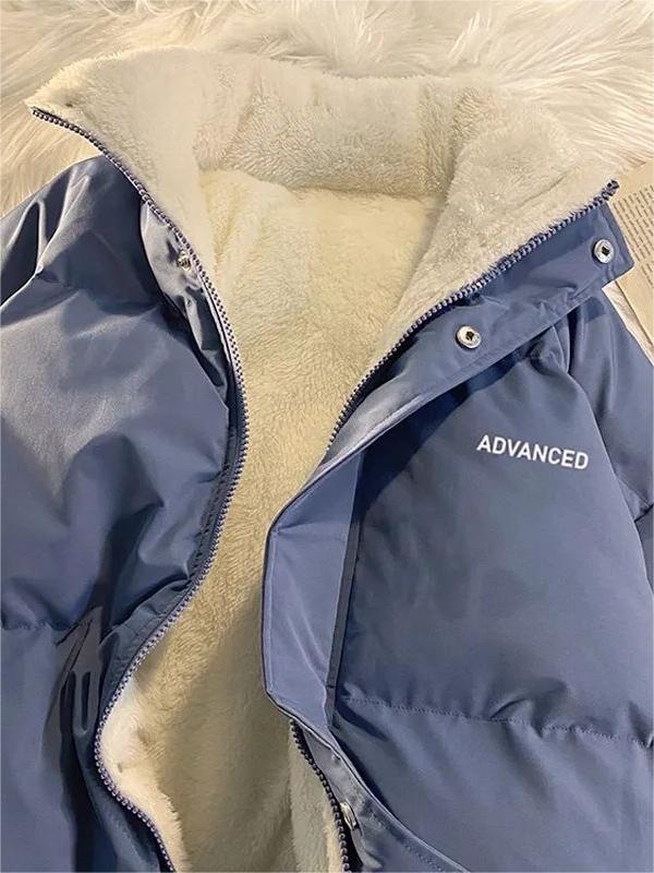 Vintage Short Puffer with High Neck