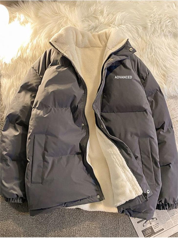 Vintage Short Puffer with High Neck