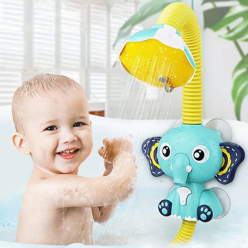 Electric Baby Bath Toy – Rotating Elephant Shower Head