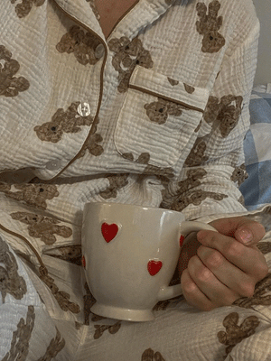 Teddy Bear Print Pajamas