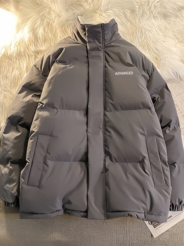 Vintage Short Puffer with High Neck
