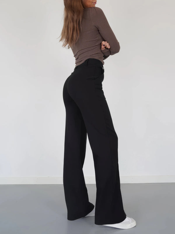 Patchwork Straight Leg Elegant Women’s Pants