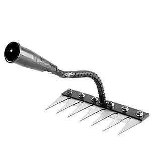 Carbon Steel Garden Hand Rake – 5/6/7/8 Teeth for Weeding & Soil Aeration