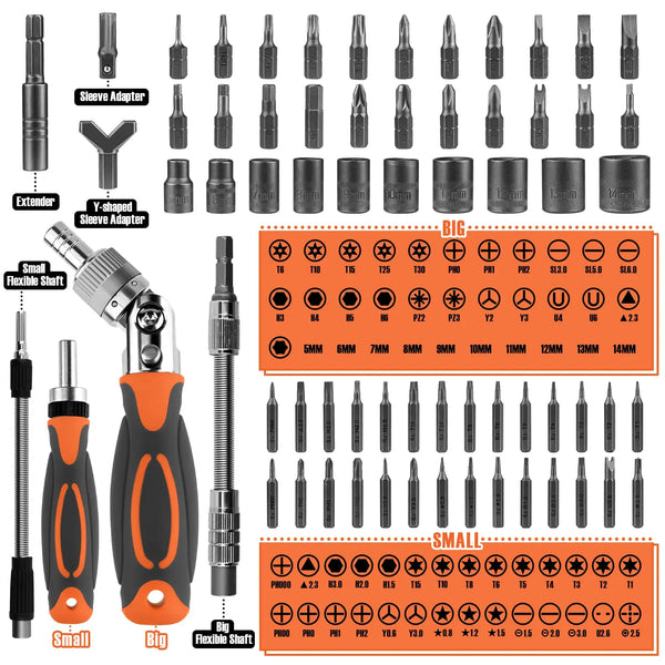 All-in-One Ratcheting Screwdriver Kit – 68 Pieces