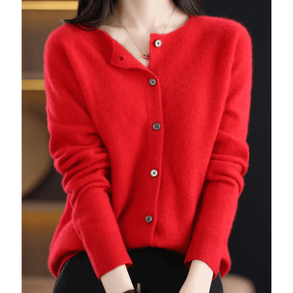 Women's Soft Cashmere V-Neck Cardigan