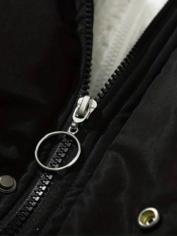 Elegant Women’s Zip-Up Winter Coat