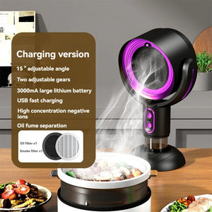 Rechargeable Portable Smoke Air Purifier Fan for Any Space