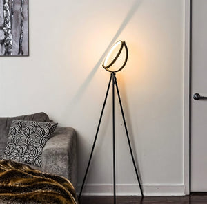 LED Circle Floor Lamp – Warm, Modern Light for Corners & Bedsides