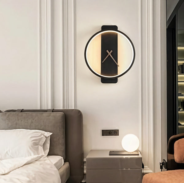 Nordic Wall Clock Lamp