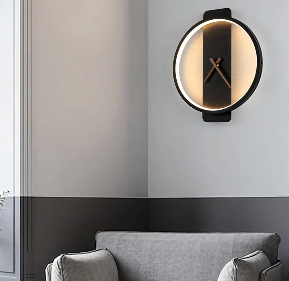 Nordic Wall Clock Lamp