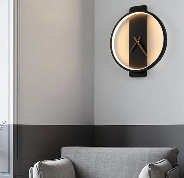Nordic Wall Clock Lamp