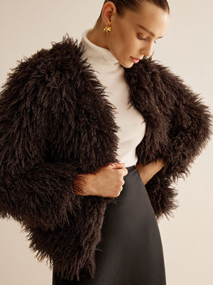 Elegant Women’s Plush Teddy Fur Jacket