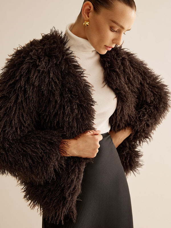 Elegant Women’s Plush Teddy Fur Jacket
