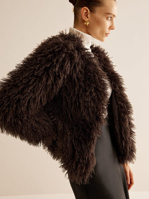 Elegant Women’s Plush Teddy Fur Jacket