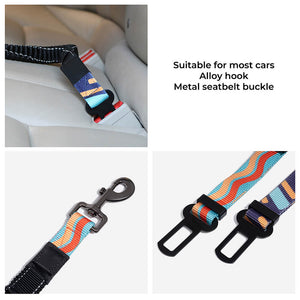 Colorful Adjustable Dog Car Seat Belt