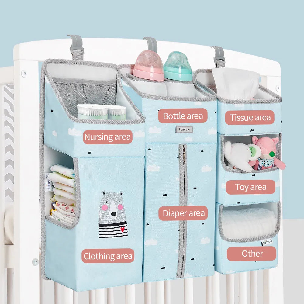 Portable Organizer for Newborn Crib and Bedside Essentials