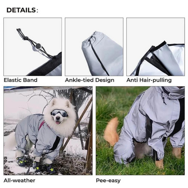 Waterproof Reflective Dog Rain and Snow Coat