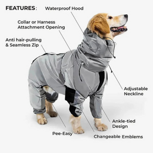 Waterproof Reflective Dog Rain and Snow Coat