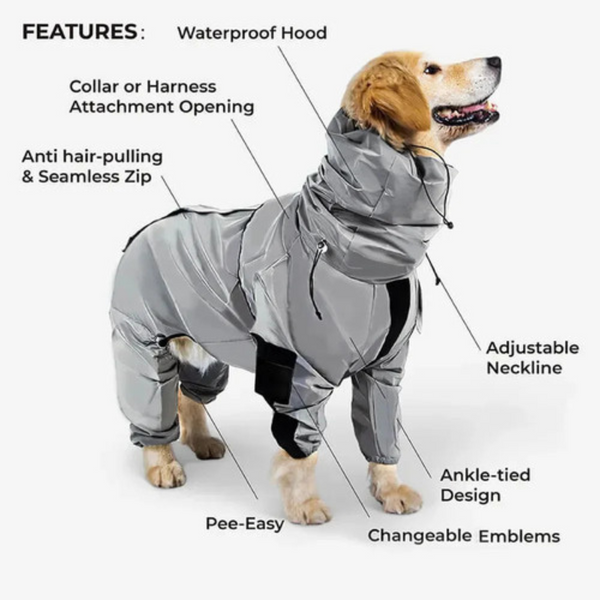 Waterproof Reflective Dog Rain and Snow Coat