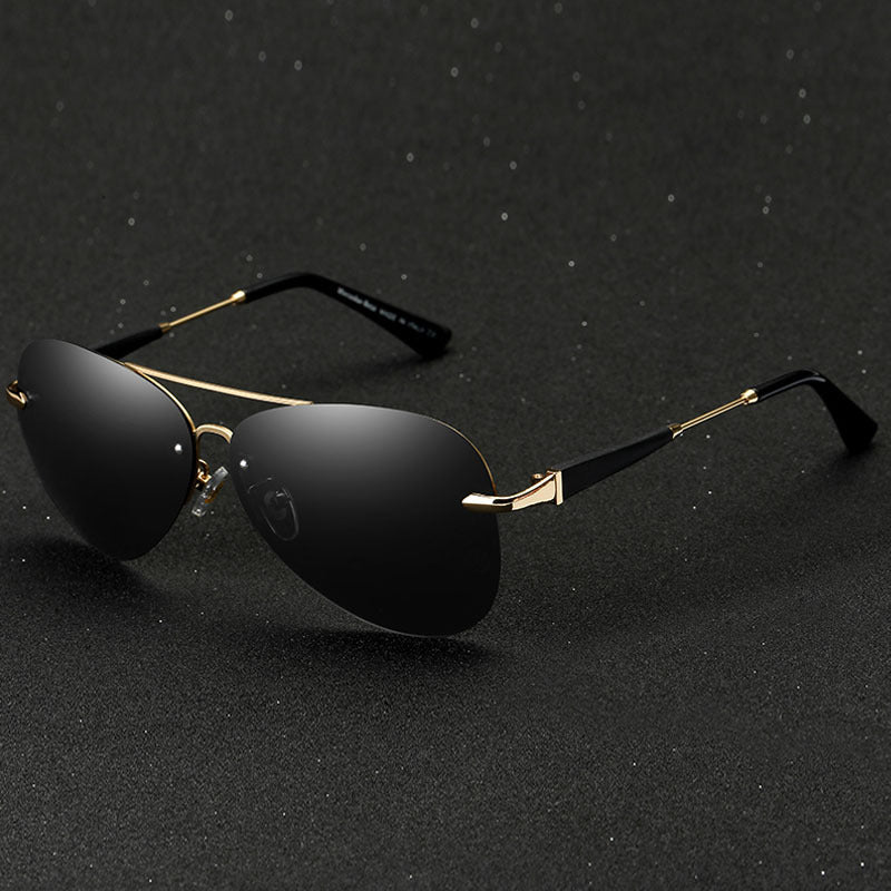 Black Polarized Aviator Shades – Men’s