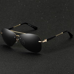 Black Polarized Aviator Shades – Men’s