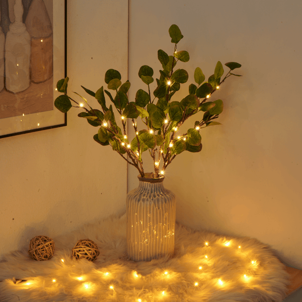 Eucalyptus LED Lights Wreath Table Decor