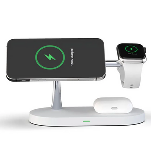 3-in-1 Charger Stand – Fast Wireless Charging for iPhone, Watch & AirPods