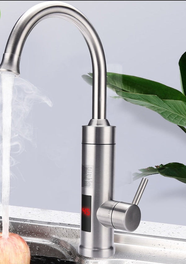 Electric Instant Hot Water Faucet – Stainless Steel, Hot & Cold