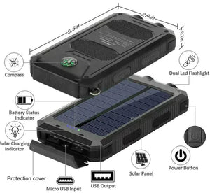 Portable 500,000mAh Solar Power Bank