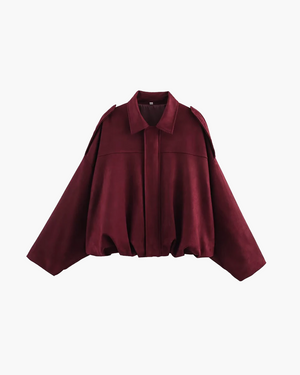 Women's Suede-Texture Button Jacket