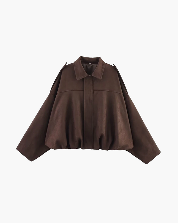 Women's Suede-Texture Button Jacket