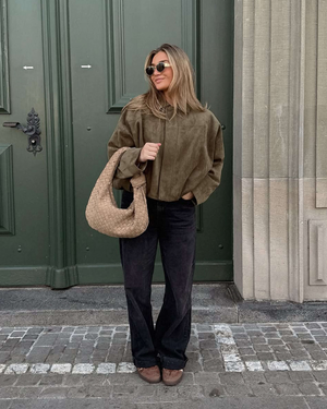 Women's Suede-Texture Button Jacket