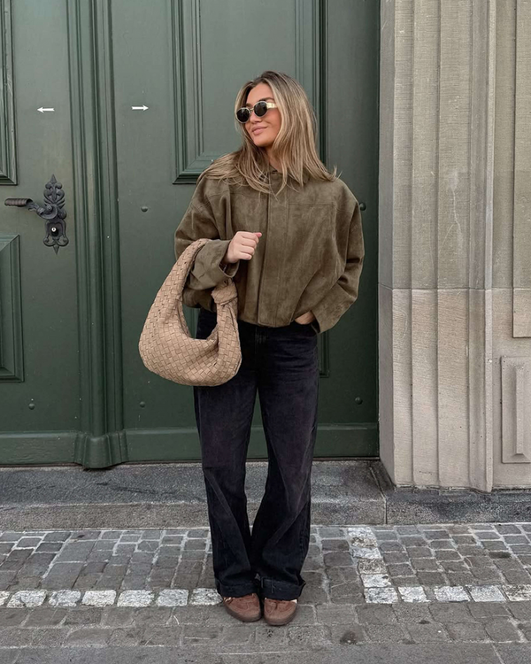 Women's Suede-Texture Button Jacket