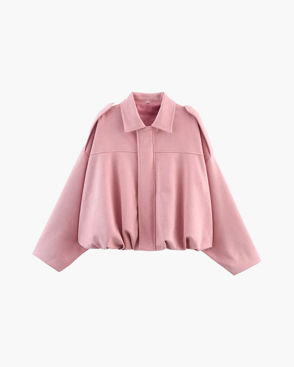 Women's Suede-Texture Button Jacket