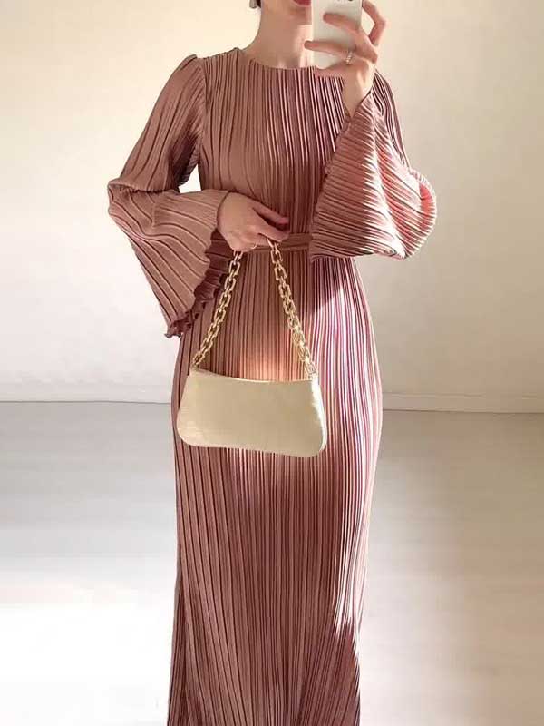 Flared Sleeve Maxi Dress