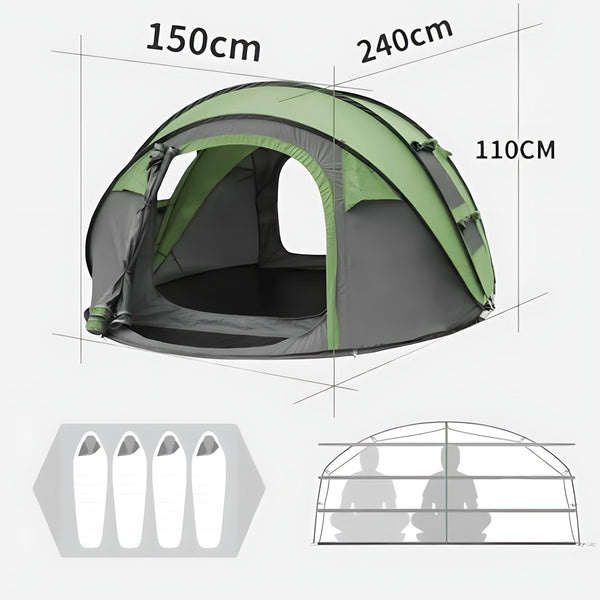 Tent - 3 to 4 Persons | Instant Pitch