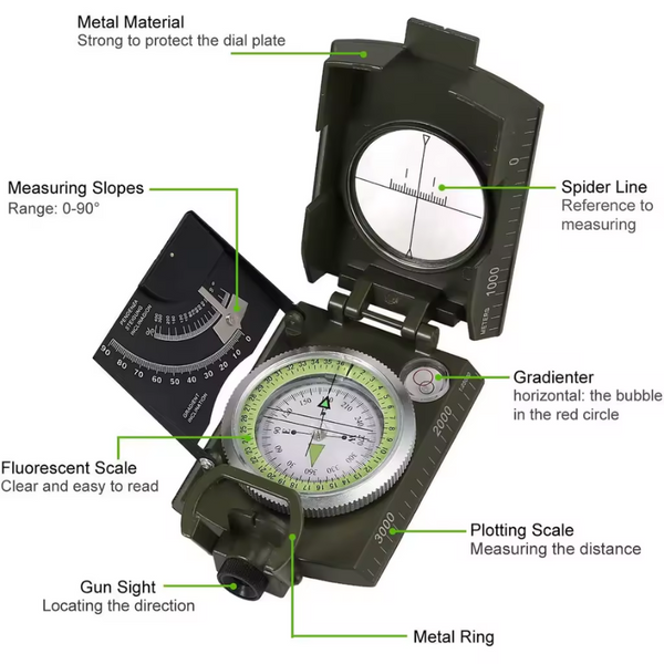 Survival Compass – Professional Grade for Hiking & Mountains