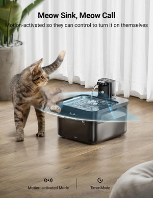 Automatic Stainless Steel Cat Water Fountain – 2.5L