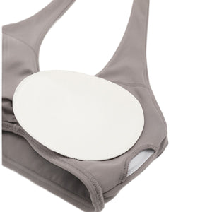 Ruched Sports Bra with Halter Neck