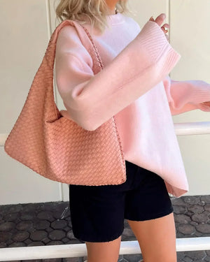 Women's Pink Knitted Sweater