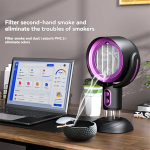 Rechargeable Portable Smoke Air Purifier Fan for Any Space