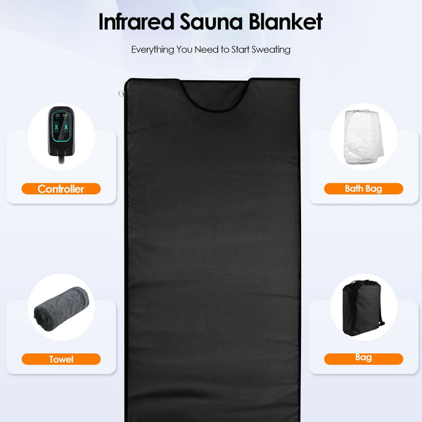 Portable Infrared Sauna Blanket for Heated Detox & Relaxation