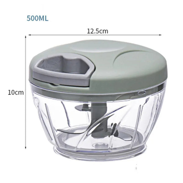 Multi-Purpose Manual Chopper – 500/900ML Steel Cutter
