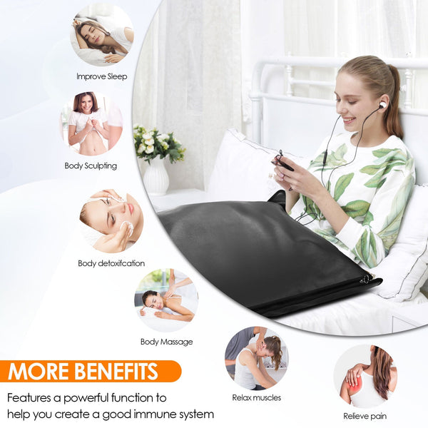 Portable Infrared Sauna Blanket for Heated Detox & Relaxation