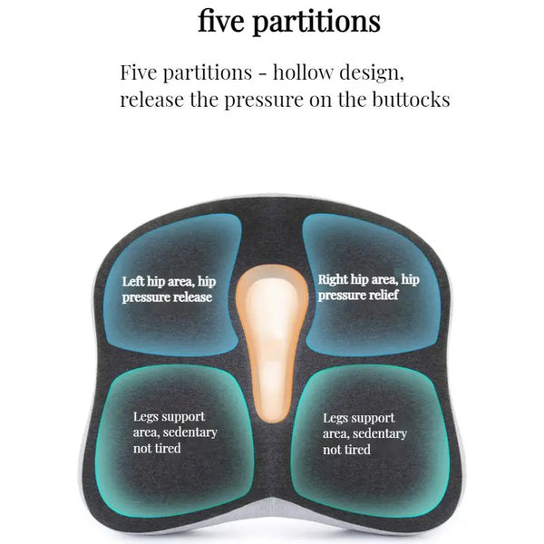 Orthopedic Memory Foam Chair Cushion for Car & Office Use