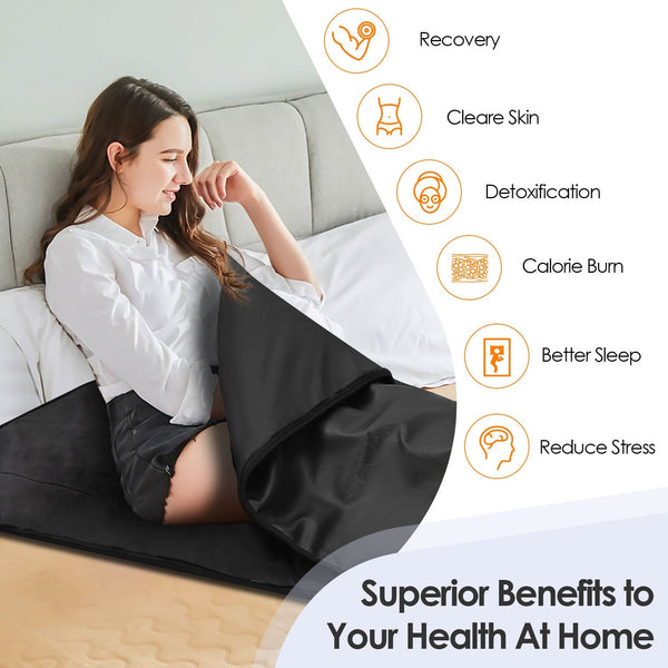 Portable Infrared Sauna Blanket for Heated Detox & Relaxation
