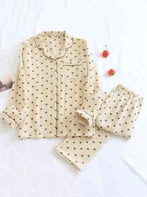 Teddy Bear Print Pajamas