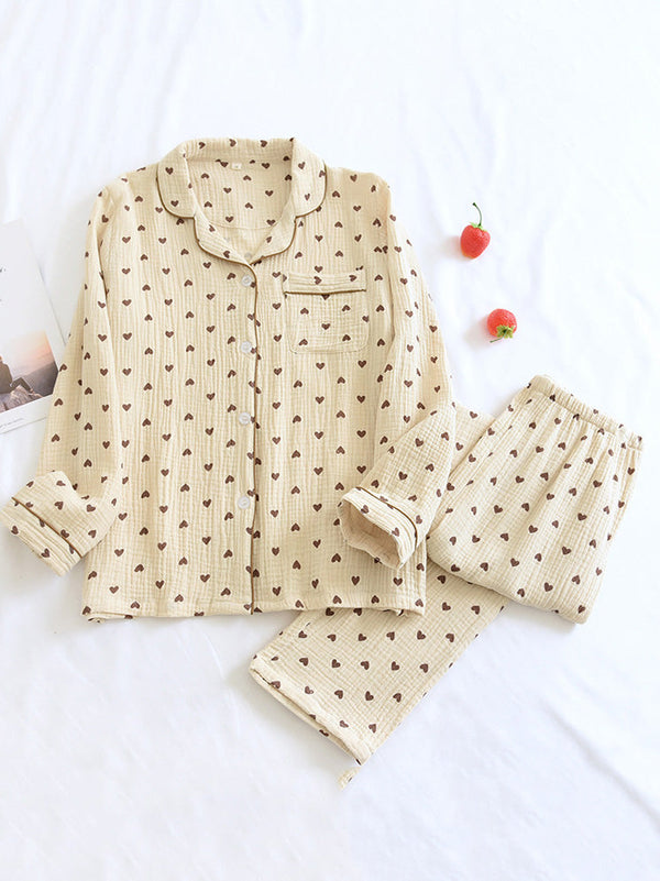 Teddy Bear Print Pajamas